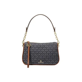 MICHAEL KORS Jet Set Charm Fabric MK Shoulder Bag Crossbody Bag Large Size Women's Dark Denim Blue
