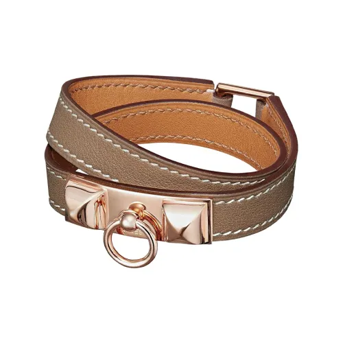 HERMES Wristbands Unisex Brown