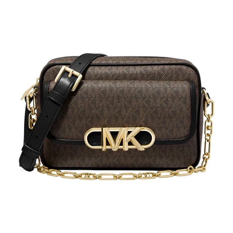MICHAEL KORS PARKER Polyurethane Shoulder Bag, Crossbody Bag Medium Size Women's Dark Umber-0