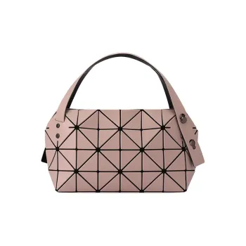 ISSEY MIYAKE Boston Vinyl Chloride Resin Shoulder Bag Handbag Small Size Women's Dark Beige