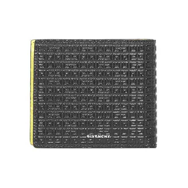 GIVENCHY Josh Smith Collaboration 4G Embossed Calfskin Wallet Men's Black-1