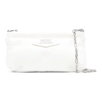 Maison Margiela Calfskin With Lambskin Pillow Bag, Chain Bag, Handheld Bag, Crossbody Bag, Shoulder Bag Women's White