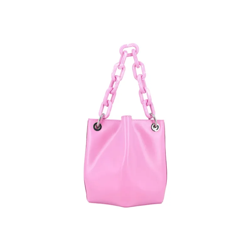 GANNI Recycled Leather Bucket Bags Shoulder Bag Crossbody Bag Handbag Regular Women's Pink-3