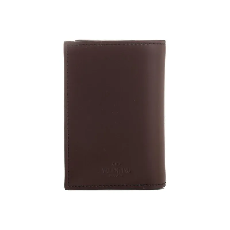 Valentino GARAVANI Calfskin Wallet Men's Burgundy-1