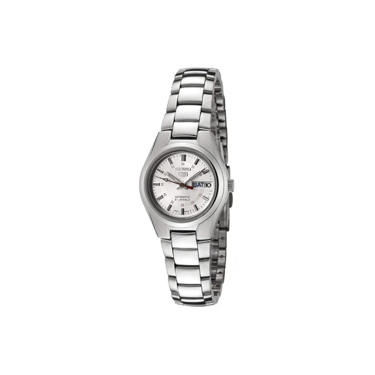 SEIKO Seiko5 Automatic Mechanical Movement Stainless Steel Strap Watch Women's Watch White Dial SYMC21-0