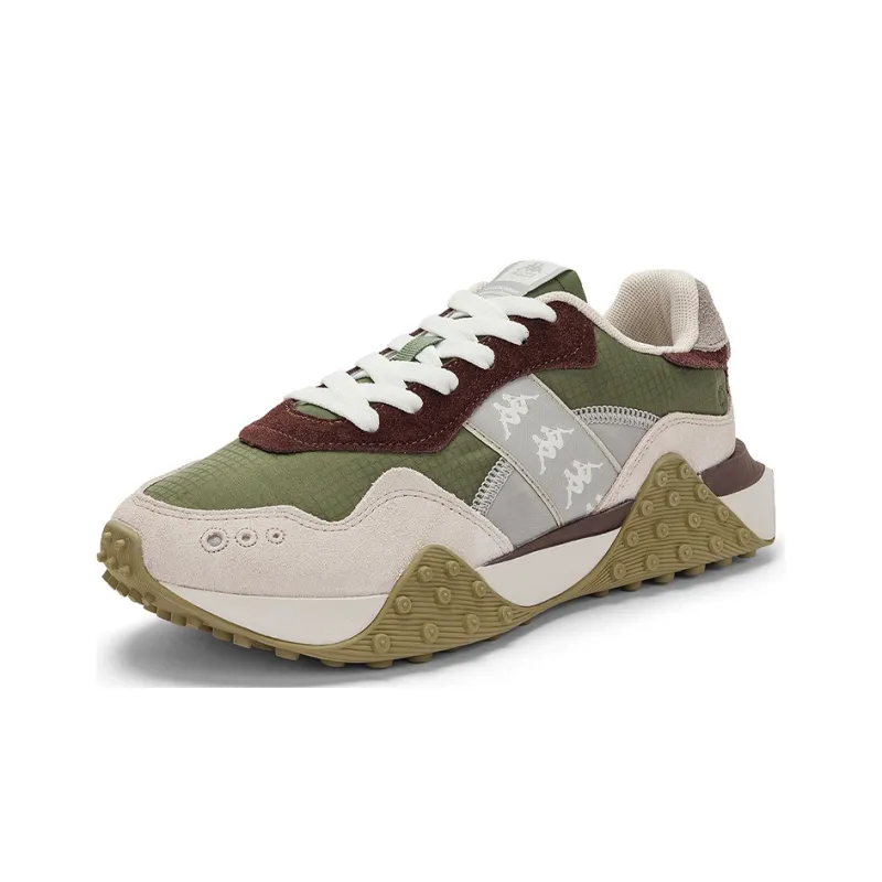 Kappa Low Top Training Running Shoes Unisex Green White Brown Gray-1