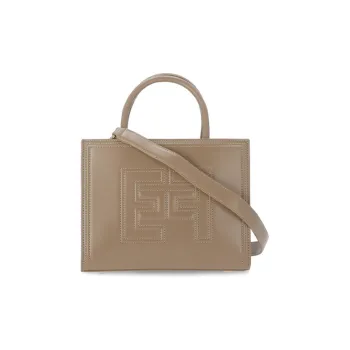 Elisabetta Franchi Polyester Tote Bag Shopping Bag Shoulder Bag Handbag Small Size Women's Dove Gray