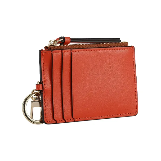 GANNI Matte Leather Wallets Coin Purses Women's Brown-1