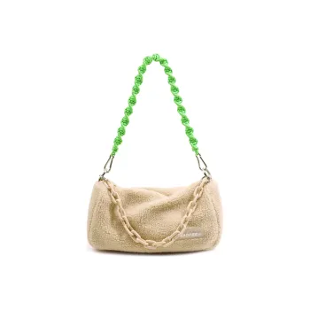 VAOPER Sherpa Furry Shoulder Bag Handbag Medium Size Women's Multicolor