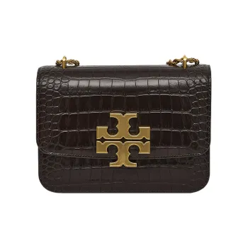TORY BURCH Eleanor Leather Shoulder Bag Women's Brown