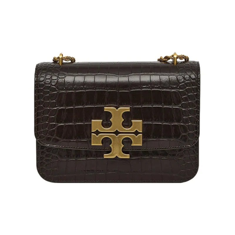 TORY BURCH Eleanor Leather Shoulder Bag Women's Brown-0