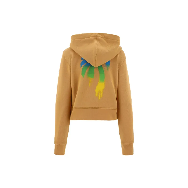 PALM ANGELS Embroidered logo Zip up Hoodie-1