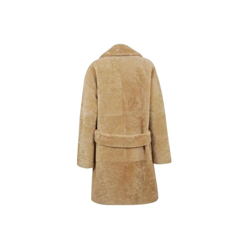 SAINT LAURENT FW21 Coat Women's Camel-1
