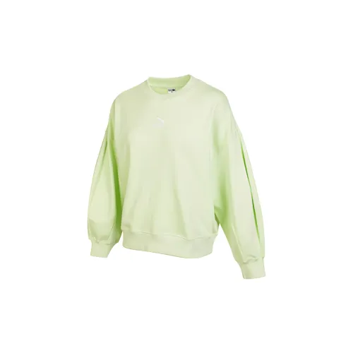 PUMA Sweatshirts Women's Light Neon Green