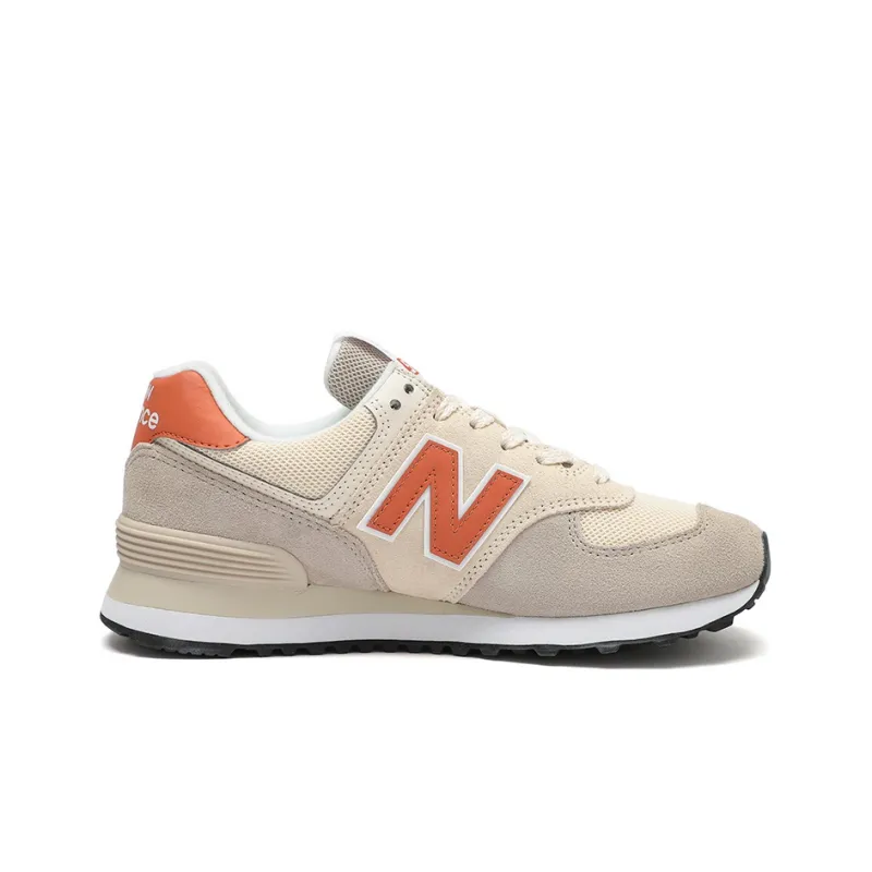 New Balance 574 Calm Taupe Orange Women's-1