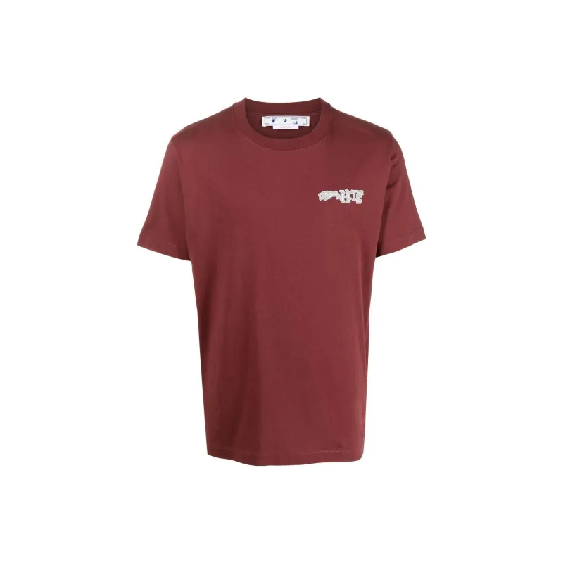 OFF WHITE T Shirts Men Red-0