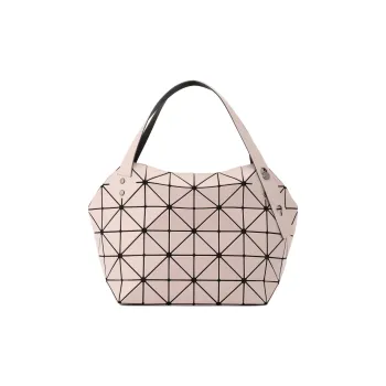 ISSEY MIYAKE Boston Artificial Leather Dumpling Bag Box Bag Shoulder Bag Handbag Large Size Women's Dark Beige