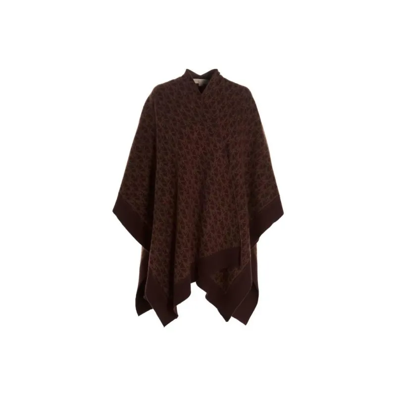 MICHAEL MICHAEL KORS Michael Kors Logo Jacquard Knit Poncho-1