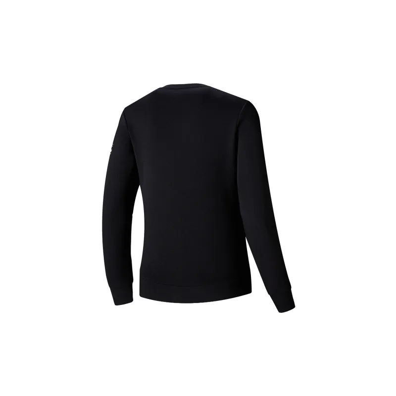 Erke Crew Neck Sweatshirt Spring And Autumn Women's Jet Black-1