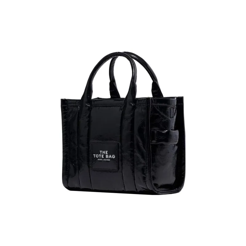 MARC JACOBS The Shiny Crinkle Small Tote White-1