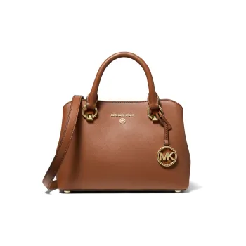 MICHAEL KORS Edith Leather Shoulder Bag Crossbody Bag Handbag Small Size Women's Caramel Brown