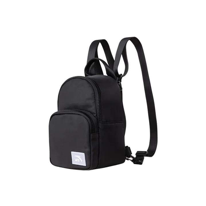 Anta Life Collection Twill Backpack Regular Women's Basic Black-1