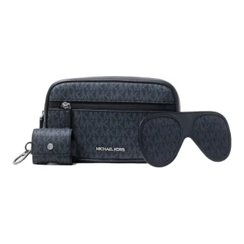 MICHAEL KORS Gifting Coated Canvas Camera Bag 3 in 1 Set Shoulder Bag Crossbody Bag Medium Size Men's Marine Blue