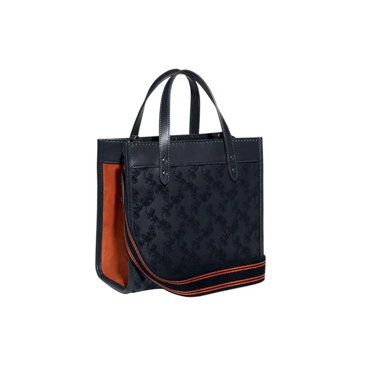 COACH Field Cow Leather Tote Bag, Shopping Bag, Handbag, Shoulder Bag, Crossbody Bag Medium Size Women's Midnight Blue-1