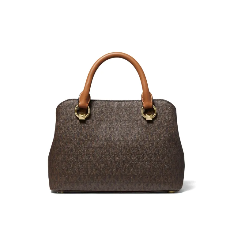 MICHAEL KORS Edith Coated Canvas Shoulder Bag Crossbody Bag Handbags Small Size Women's Brown-2