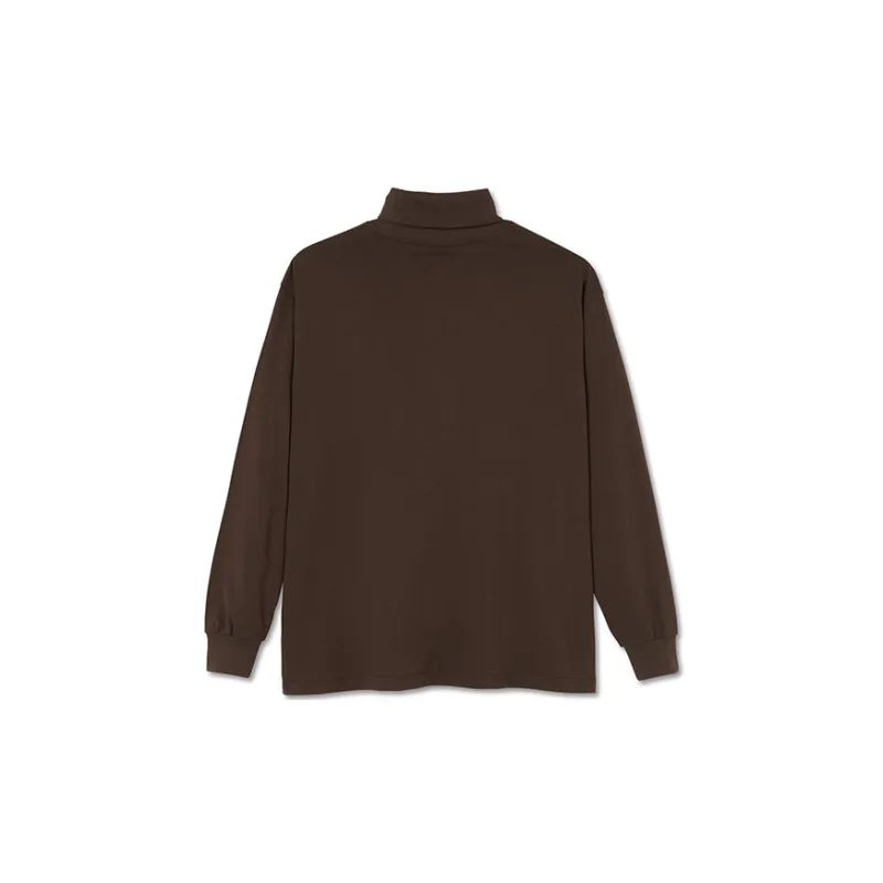 POLAR SKATE CO Long Sleeved T Shirt Unisex Chocolate-1