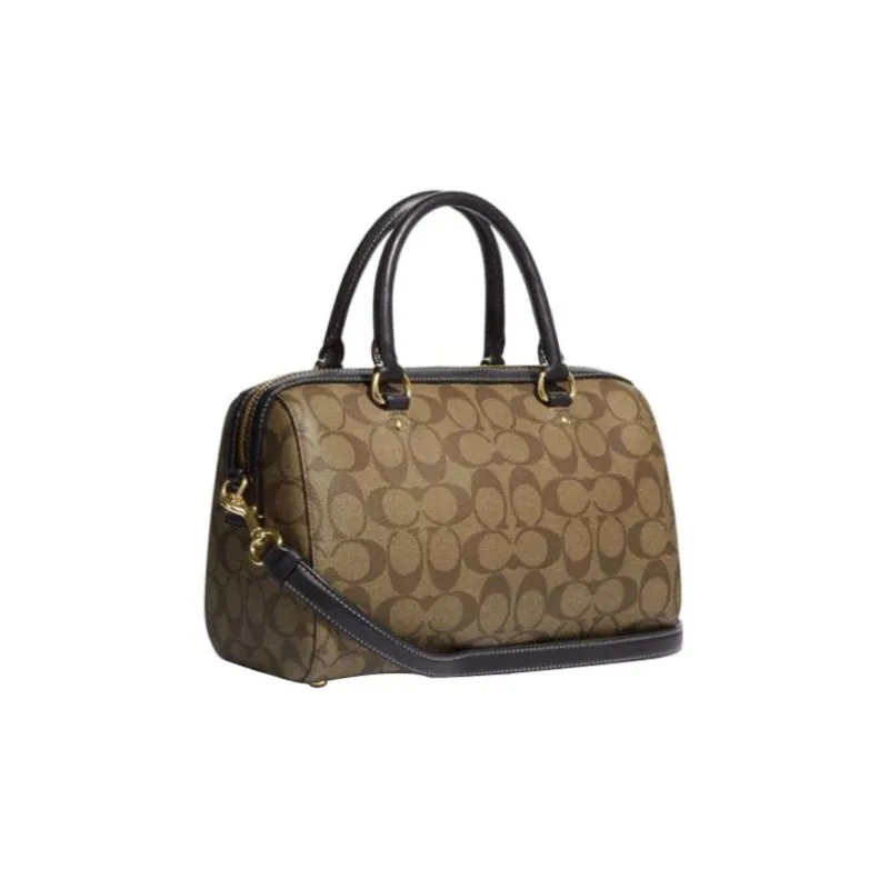 COACH Disney, Collaboration Rowan Artificial Leather Shoulder Bag, Crossbody Bag, Handbag Large Size Women's Dark Khaki-1