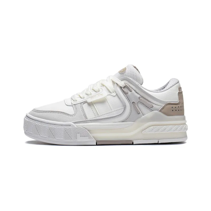 LiNing Morning Glow Low Top Skateboard Shoes Women's White Gray-0