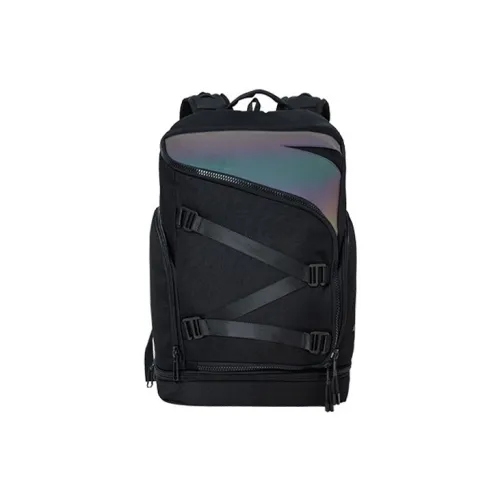 Anta Basketball Collection Artificial Leather Laminated Fabric Backpack Regular Men's Black