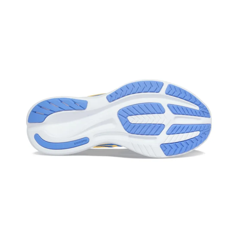 Saucony Ride 15 Anti-Slip Wear-Resistant Breathable Lightweight Low-Top Shoes Women's Yellow Blue-3
