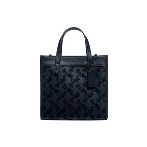 COACH Field Cow Leather Tote Bag Shopping Bag Handbag Shoulder Bag Crossbody Bag Medium Size Women's Midnight Blue