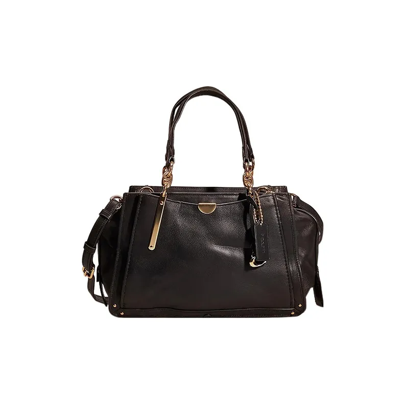 COACH Dreamer Smooth Leather Portable Crossbody Bag Shoulder Bag Large Size Women's Black-0