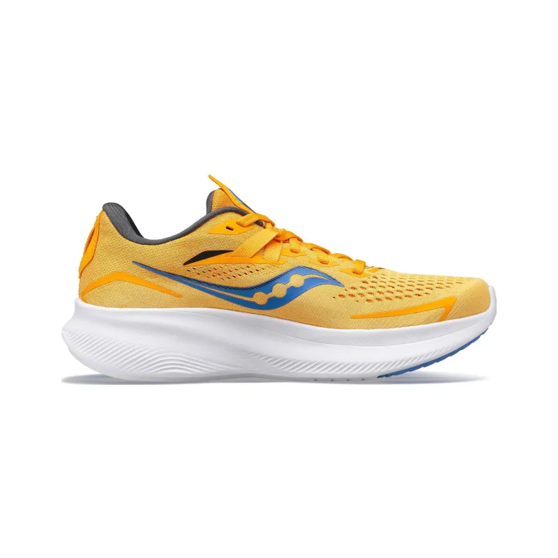 Saucony Ride 15 Anti-Slip Wear-Resistant Breathable Lightweight Low-Top Shoes Women's Yellow Blue-1