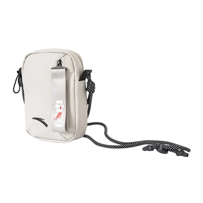 Anta Variety Training Collection Fabric Cell Phone Pouch Shoulder Bag Crossbody Bag Regular Unisex Corn White-2