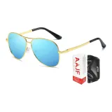 Gold Frame with Ice Blue Lens