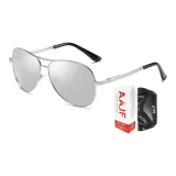 Silver Frame with White Mirrored Lens