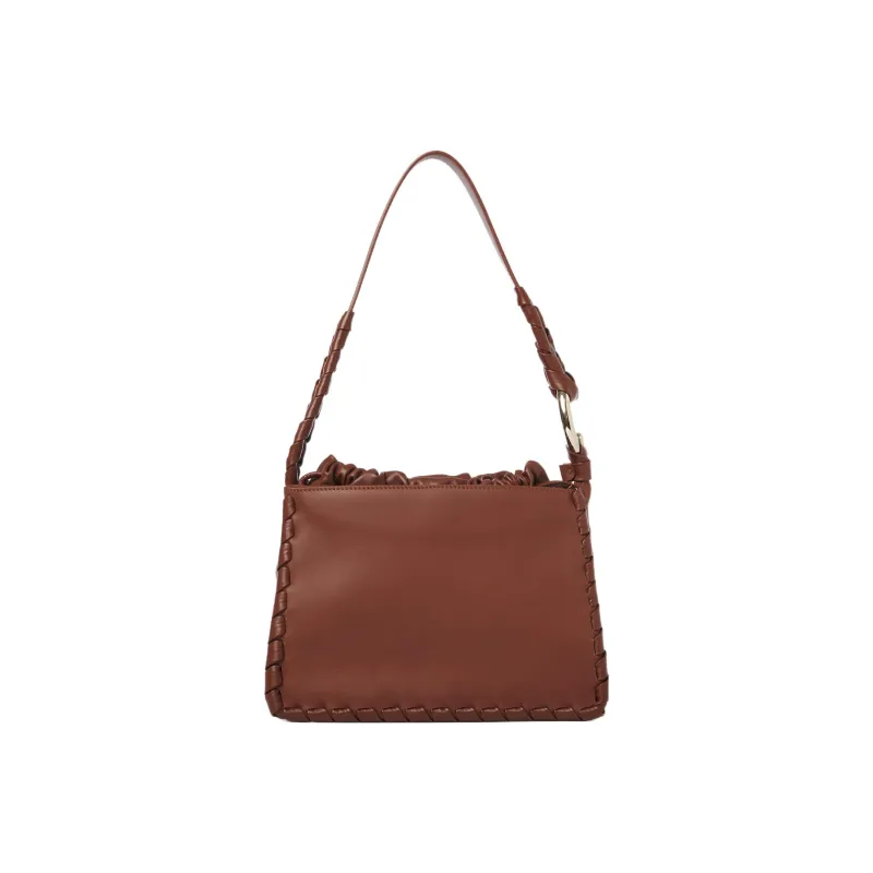 Chloe Smooth Calfskin Pianapa Lambskin Handbag Shoulder Bag Women's Brown-2
