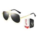 Gold Frame with Gray Lens
