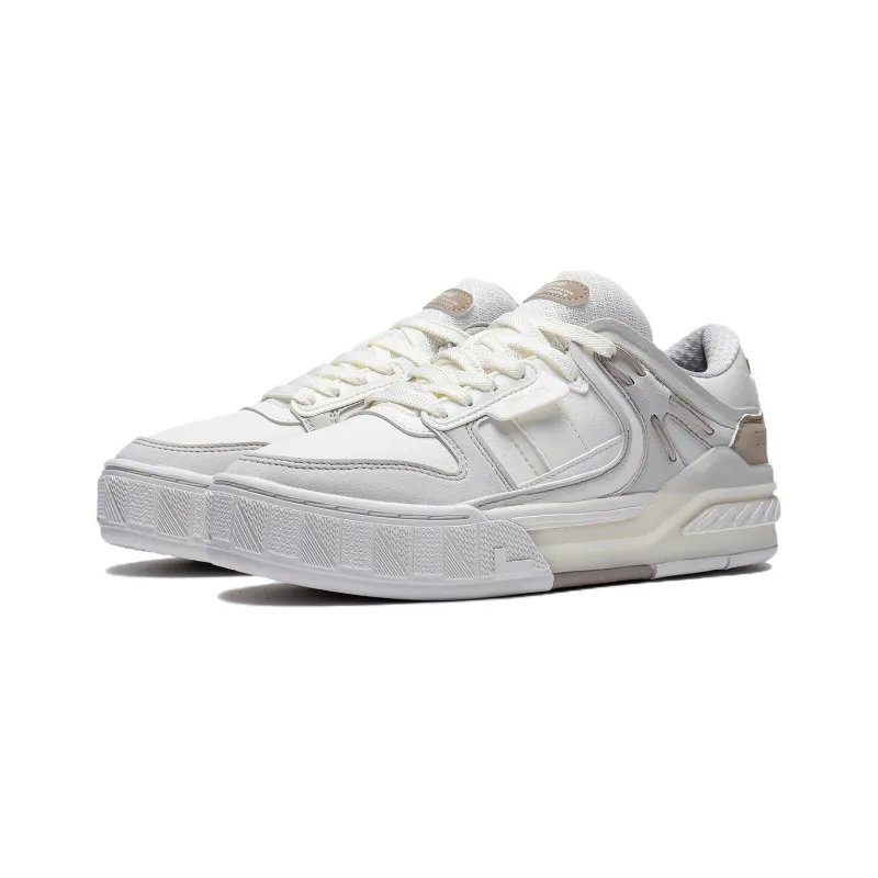 LiNing Morning Glow Low Top Skateboard Shoes Women's White Gray-2