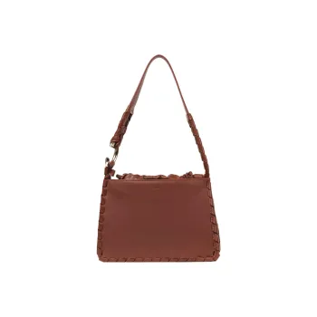 Chloe Smooth Calfskin Pianapa Lambskin Handbag Shoulder Bag Women's Brown