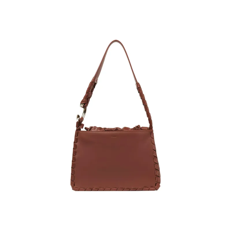 Chloe Smooth Calfskin Pianapa Lambskin Handbag Shoulder Bag Women's Brown-0