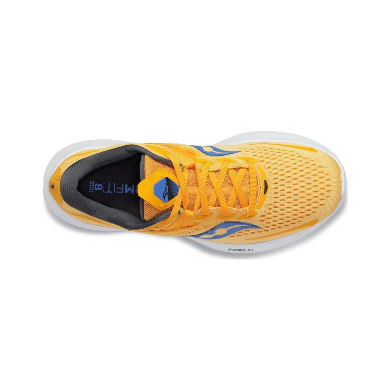 Saucony Ride 15 Anti-Slip Wear-Resistant Breathable Lightweight Low-Top Shoes Women's Yellow Blue-2