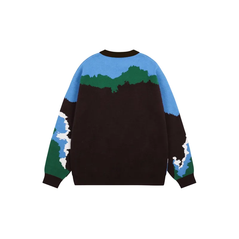 Teach Peace Sweater Unisex Blue-1