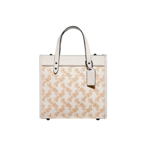 COACH Field Cow Leather Tote Bag Shopping Bag Handbag Shoulder Bag Crossbody Bag Medium Size Women's White