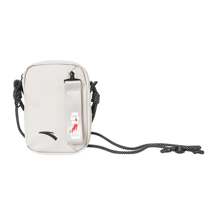 Anta Variety Training Collection Fabric Cell Phone Pouch Shoulder Bag Crossbody Bag Regular Unisex Corn White-0