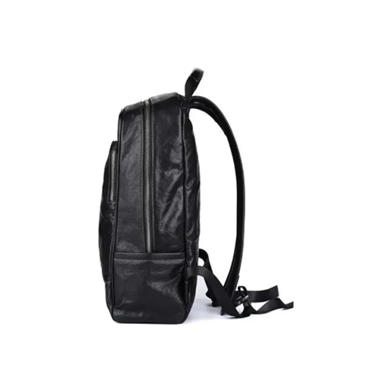 Hush Puppies Vegetable Tanned Top Grain Cow Leather Backpack Tubas Men's Black-2